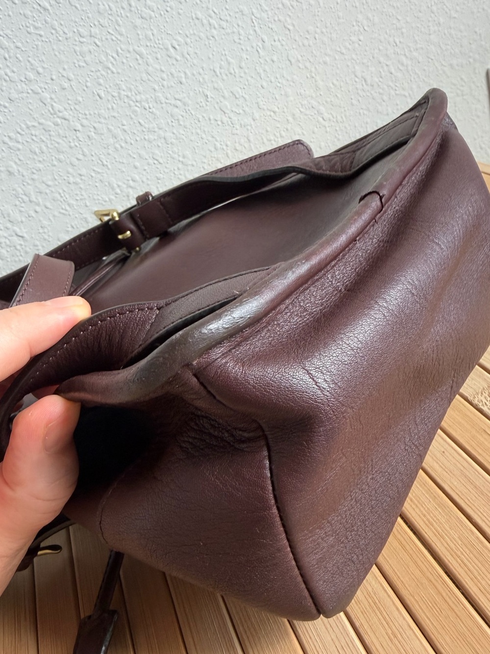 Vintage Coach Brown Leather Turnlock Backpack Bag - Picture 7 of 12